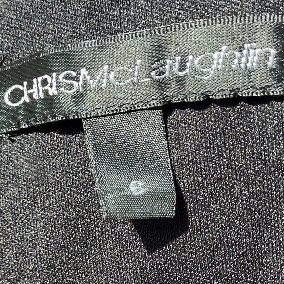 Chris McLaughlin Black & Taupe Lace Dress, Lined, Size 6. - Picture 6 of 8